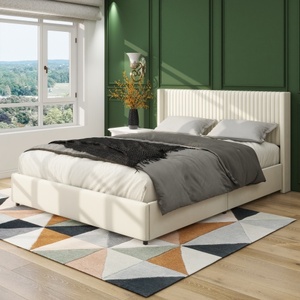 New Modern <b>Convertible</b> Queen Size Bedroom Furniture Set with Wooden <b>Bed</b> Armoire & Custom Wardrobe-Eco-Friendly Adjustable Design - Product Image 6
