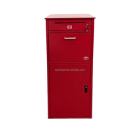 Boîte à colis intelligente en métal moderne de grande taille pour l'extérieur, antivol, avec serrure intelligente, boîte aux lettres autoportante pour colis et courrier