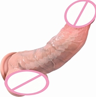 23,4 cm Dual-Density Weicher Silikon-Dildo Realistische Lebensechte Hoden Saugnapf-Basis Wasserdicht G-Punkt Anal Freihändiges Spielzeug für Frauen Männer