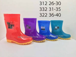 Großhandel Maßgefertigte Kinder Halb-Gummi Wellington Gummistiefel mit Panda-Logo Wasserdichte Sommer Winter Regenstiefel für Kinder - Product Image 3