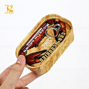 Tinsmaker Custom Logo Printed Oem Odm Food Grade <strong>Empty</strong> 125g <strong>Sardine</strong> Reusable <strong>Tin</strong> Can Rectangular <strong>Sardine</strong> Style <strong>Tin</strong> Manufacturers - Product Image 4