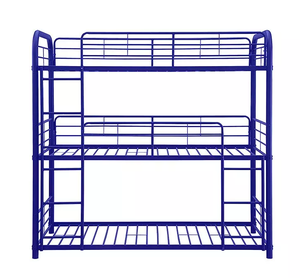 Modern Color Triple Metal <b>Frame</b> Bunk <b>Bed</b> for Bedroom School Hospital Dormitory Hotel Available Furniture Single <b>Queen</b> King <b>Sizes</b> - Product Image 2