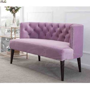 Divano <span class=keywords><strong>in</strong></span> Velluto <span class=keywords><strong>Rosa</strong></span> Baby per Sala d'Attesa <span class=keywords><strong>di</strong></span> Parrucchieri/Arredamento per Sala d'Attesa - Product Image 2