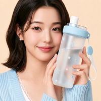 Nouvelle gourde personnalisée style Ins, grande capacité avec paille, gourde portable de haute qualité pour filles, en Tritan