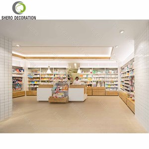 Meubles de présentation pour pharmacie avec éclairage LED, étagère d'angle en aluminium, comptoir, dimensions personnalisables, respectueux de l'environnement - Product Image 4