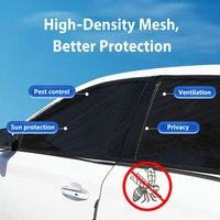 Moustiquaire respirante pour fenêtre de voiture, pare-soleil pour vitre latérale de voiture, housse en maille universelle compatible avec la plupart des voitures, SUV, berlines, camping