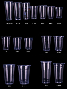 Grandes tasses à <span class=keywords><strong>milkshake</strong></span> avec couvercles bombés et pailles Vaisselle en <span class=keywords><strong>plastique</strong></span> transparent <span class=keywords><strong>Verre</strong></span> à jus - Product Image 4