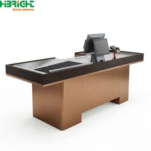Modern Retail <b>Checkout</b> <b>Counter</b> Cashier Desk POS <b>Counter</b> with Divider for Supermarket Grocery Store - Product Image 5