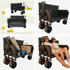 Direct Factory Heavy-Duty Foldable Camping Wagon 200kg Load Capacity All-Terrain Universal Wheels 40HQ FCL Bulk Wholesale - Product Image 3