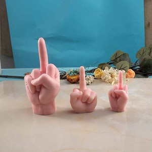 Handmade 3D tùy chỉnh DIY Silicone nến khuôn thạch cao hương liệu ngón tay cử chỉ thiết kế cho độc đáo nến làm - Product Image 2