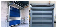 Portes rapides enroulables spirales électriques à induction rigides pour atelier extérieur, en métal, à ouverture rapide