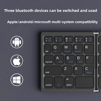 Masaüstü ve Tabletler için Kablosuz Klavye ve Fare Seti için Ultra İnce Katlanabilir Tasarım ABS Malzeme Taşınabilir