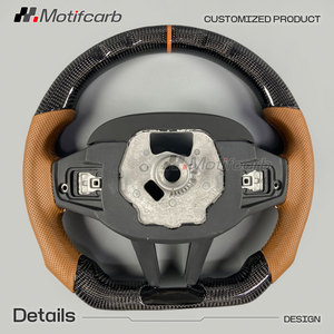 Volante de fibra de carbono personalizado LCI Upgrade con empuñaduras de cuero perforado para BMW Serie 3 y 5 G20 G30 330e 330i 340i 2018-2024 - Product Image 5