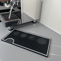 Accessoires de café Barista Tapis de tampering de café en plastique réutilisable/Tapis Conner de porte-filtre à café