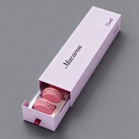 Scatole per Macaron con Stampa Digitale, Confezioni Colorate per Dessert e Biscotti con Finestra e Vassoio in Plastica