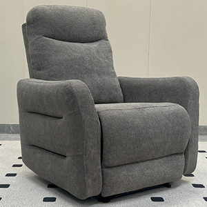 Sillón Reclinable Eléctrico Moderno de una Plaza para Cine en Casa, Tapizado en Tela de Algodón y Lino, con Estructura de Hierro Extensible, para Dormitorio, Hotel, Sala de Estar - Product Image 1