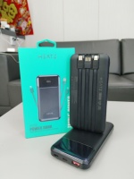 Batterie externe solaire portable HEATZ 10000mAh haute capacité avec écran LED, charge rapide 22.5W, Type-C et Micro USB