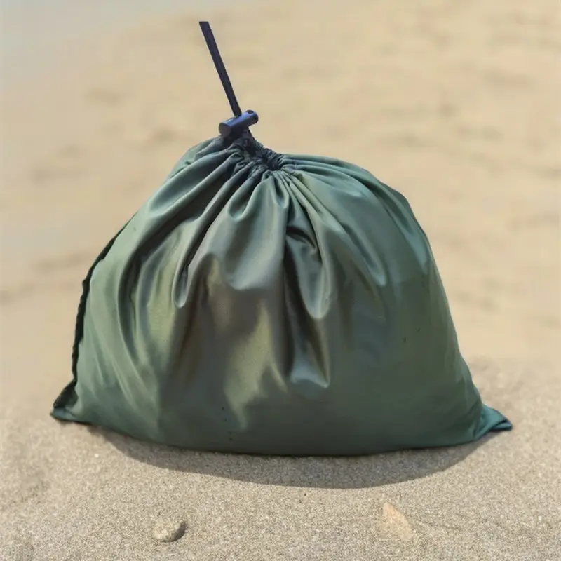 Açık kamp güneş barınak Tarp sabitleme kum cep eğlence çadır aksesuarları saklama çantası plaj Flysheet su geçirmez