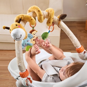 Tumama enfants peluche poussette arc jouets bébé sensoriel voyage jouer jouet <span class=keywords><strong>pour</strong></span> nouveau-né Musical en peluche animaux spirale activité landau jouets - Product Image 4
