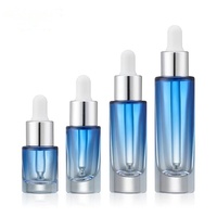 Flacon compte-gouttes en verre gris transparent de haute qualité, à fond épais et épaule plate, pour huiles essentielles et sérums de soin de la peau, 5ml-30ml, personnalisable