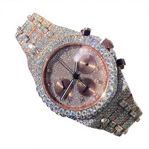 Buss Down <span class=keywords><strong>Moissanite</strong></span> Assista Fornecedor De Aço Inoxidável Relógios Mecânicos para Homens De Luxo Iced Out Vvs Com Caixa - Product Image 1