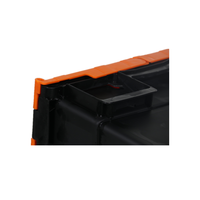 Boîte logistique en PP avec couvercle attaché QuSheng, caisses de déménagement solides, couleur et logo personnalisés, boîtes de déménagement en plastique pour entreprise de déménagement