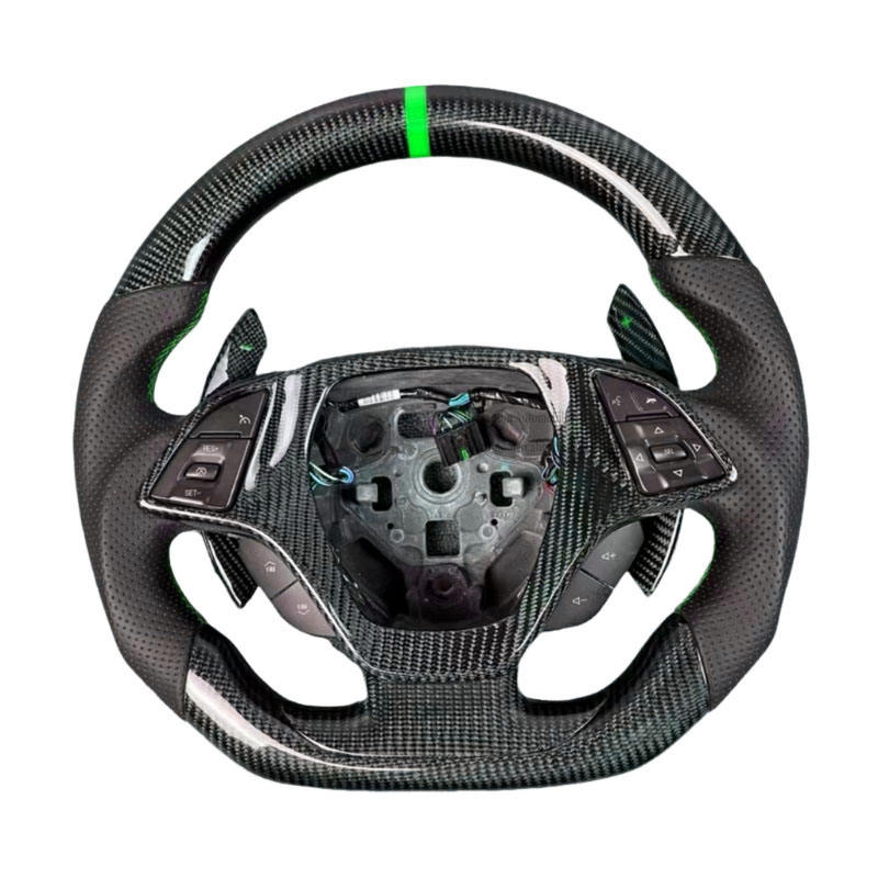 คาร์บอนไฟเบอร์ + หนังพรุน + เย็บสีเขียว