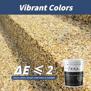 Pierre de résine lavée effet Glaçon Bleu, directement de l'usine, pour système de pavage décoratif perméable pour trottoirs urbains - Product Image 2