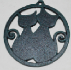 Dessous de plat intérieur de table en fonte Silhouette de <span class=keywords><strong>chat</strong></span> porte-théière tête de <span class=keywords><strong>chat</strong></span> squelette sous-plat en métal pour <span class=keywords><strong>manique</strong></span> de table de cuisine - Product Image 5