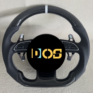 Volant en fibre de carbone DOS compatible avec Audi Q3 Q5 Q7 Q8 Q5L Q7L <span class=keywords><strong>RSQ7</strong></span> QSQ5 RSQ8 RSQ3 A1 A3 A4 A5 A6 A7 A8 B9 B8.5 B8 R8 TT S6 S7 - Product Image 5