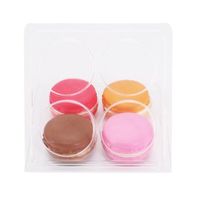 Boîte de Macaron blister à 4 compartiments, emballage en plastique, plateau d'insertion de Macaron avec couvercle, vente en gros