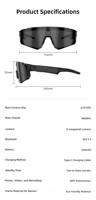 Lunettes Intelligentes M95 pour Cyclisme avec Contrôle Tactile, Lecture Musicale, Enregistrement Photo et Vidéo, IA, 290 mAh, 8MP