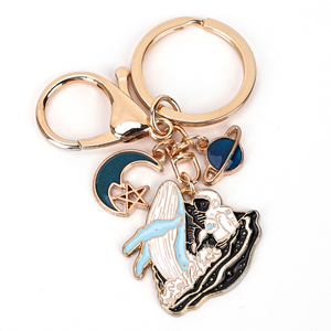 Kim Loại Tùy chỉnh thực hiện cá nhân Anime <span class=keywords><strong>Keychain</strong></span> Vòng - Product Image 5