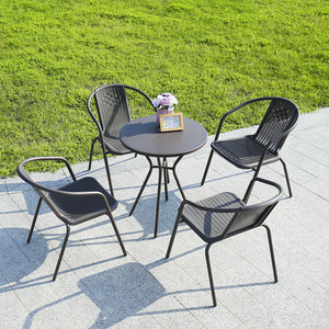 Meubles <span class=keywords><strong>de</strong></span> <span class=keywords><strong>jardin</strong></span> pliables d'extérieur Prix ​​bas Chaises et tables <span class=keywords><strong>de</strong></span> salle à manger en <span class=keywords><strong>plastique</strong></span> <span class=keywords><strong>de</strong></span> café avec parasol imperméable Pare-soleil - Product Image 4
