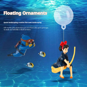 Juego Completo de Decoración para Acuario, Traje de Hada Flotante, Gato Lunar, Decoración para Pecera con Adornos de Bruja Suspendidos - Product Image 5