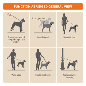 OKKPETS Hersteller Großhandel Custom Logo Wasserdicht Freisprechen Polyester Nylon Pet <span class=keywords><strong>Dog</strong></span> Leash Pet Harness Halsband Lead Set - Product Image 3