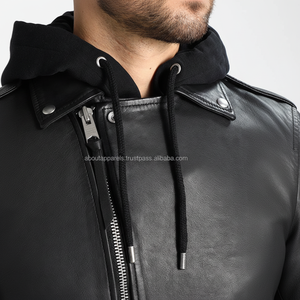 Veste et manteaux de moto en cuir de mouton véritable respirant pour hommes européens de haute qualité personnalisés en vrac - Product Image 1