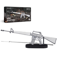 Piececool M16A1 Rifle de Asalto HP349-SK, Rompecabezas Metálico 3D de Alta Calidad, Juguete de Metal para Adultos Unisex