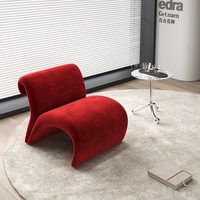 Fauteuil rembourré contemporain avec structure en acier, chaise longue ergonomique pour la décoration intérieure