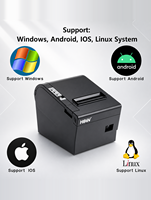Untuk E802 80mm Pemotong Otomatis Profesional Kecepatan Cetak Tinggi (260mm/s) USB/LAN//WiFi Printer Thermal Kasir Jepang