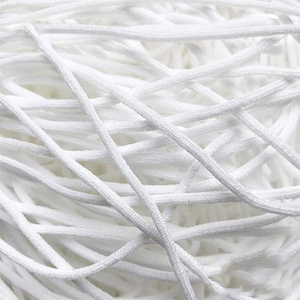 Proveedor de China Nylon Spandex <span class=keywords><strong>Cord</strong></span>ón elástico plano 3mm 4mm 5mm Revestimiento blanco <span class=keywords><strong>Ear</strong></span> <span class=keywords><strong>Loop</strong></span> Facemask Earloop para zapatos - Product Image 5