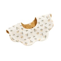 Bavoir bébé nouveau-né 360 degrés en mousseline de coton 100% imperméable pliable à motif uni pour garçons et filles - Vente en gros