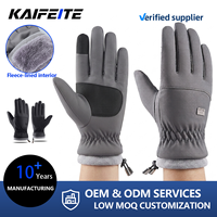 Guantes cálidos para hombre, para invierno y otoño, con pantalla táctil, a prueba de viento, forro polar grueso, para esquiar, ciclismo, protección al aire libre, térmicos, antideslizantes, con forro