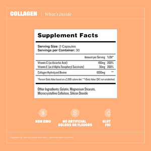 Formula personalizzata supporto 2000mg vitamina C ed E <span class=keywords><strong>collagene</strong></span> peptidi capsule di tipo 1 E 3 per un assorbimento superiore-prodotto di bellezza - Product Image 2