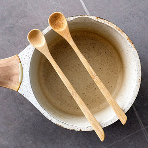 Bamboo <b>Spoons</b> 16X3Cm And 19X3Cm Carbonized Coffee <b>Spoon</b> Reusable For Camping Honey <b>Spoon</b> Solid Color - Product Image 4