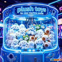 Peluche mignonne de paresseux en pyjama pour machine à griffes, vente en gros, animaux en peluche doux, prix de jeu d'arcade, recharges pour machine à griffes, pour enfants