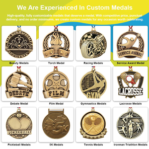 Medalla Deportiva Personalizada de Aleación de Zinc, Diseño 3D, para Carreras, Gimnasia, Baloncesto, Campeonatos - Product Image 4