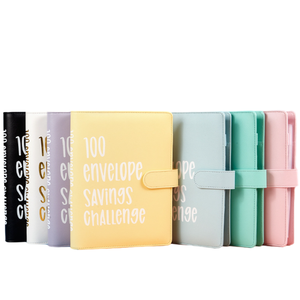 เครื่องเข้าเล่มความท้าทายประหยัดซองจดหมายแบบใช้ซ้ําได้ 100 ซองพร้อมซองจดหมายเงินสดและสติกเกอร์สําหรับวางแผนงบประมาณและประหยัดเงิน - Product Image 5