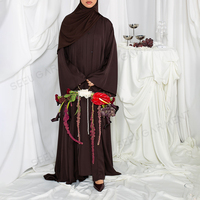Nouvelle Arrivée Personnalisée : Abaya en Satin Effet Soie pour Femme, Abaya Ouverte à Manches Larges, Robe Musulmane Modeste, Vêtement Islamique, Cardigan en Gros
