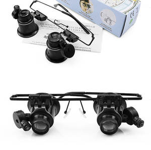 एलईडी लाइट आई सुरक्षा 20x एचडी हेडबैंड मैग्निफायर हेड माउंटेड आवर्धक सिर माउंटेड आवर्धक ग्लास - Product Image 5